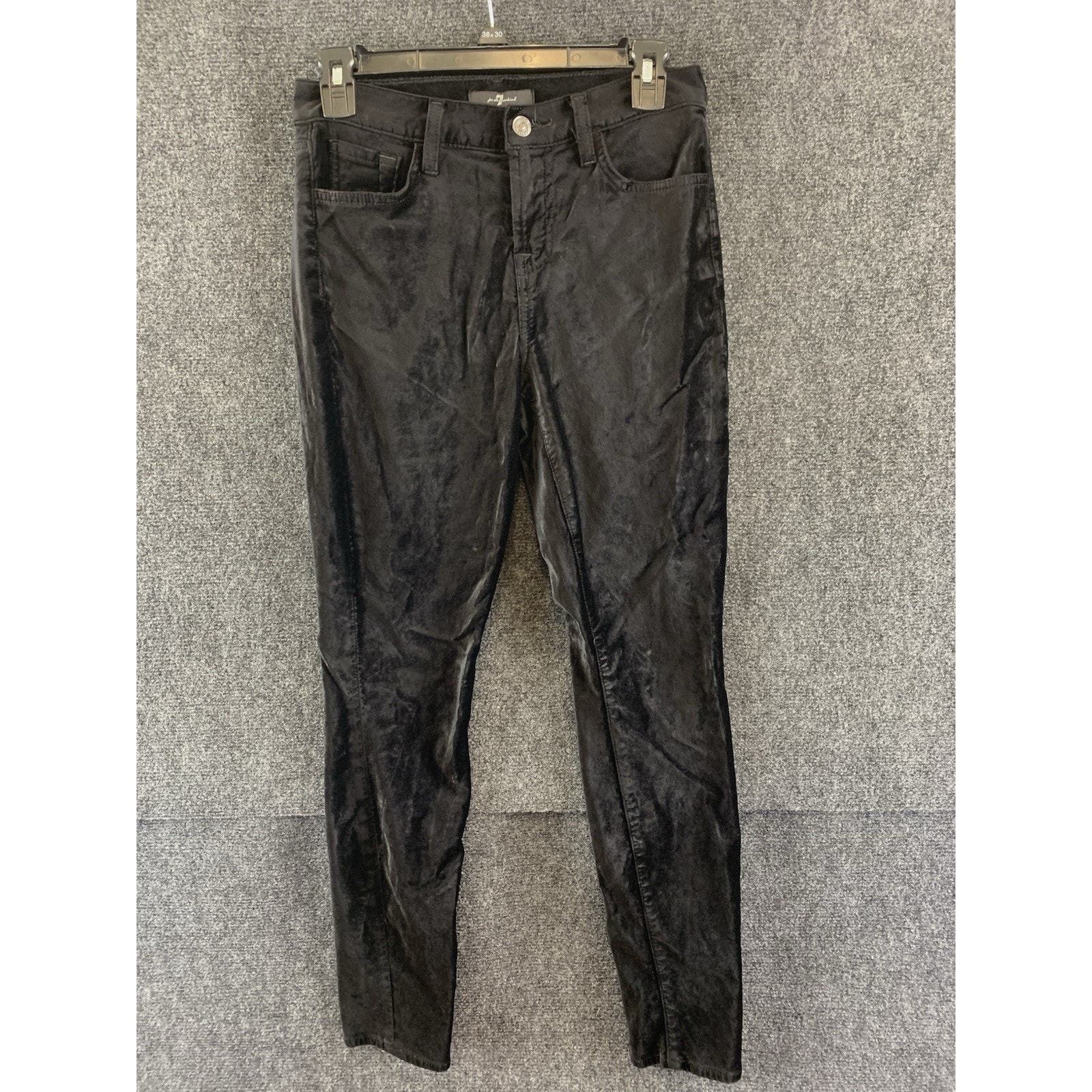 7 For All Mankind Women’s Jeans Skinny Velvet Black Size 26 Euc